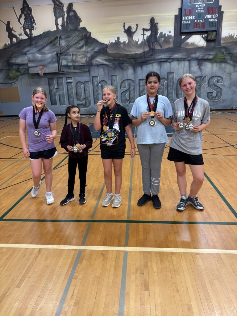 Girls Session All Stars and MVP Winners of the team awards for all 3 categories, fewest points allowed and most points scored as well as most players scoring each game
