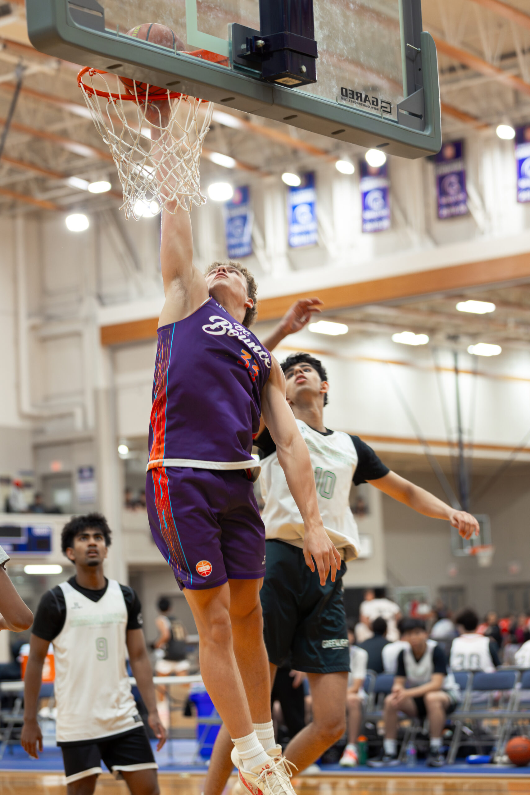 Joshua Roux at the rim. 